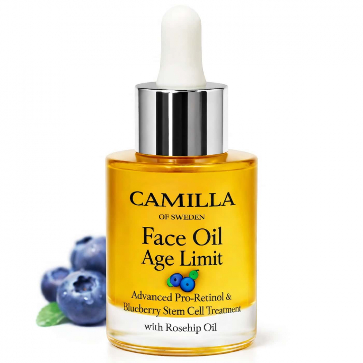 Camilla of Sweden Face Oil Age Limit facial oil with retinol | anti-aging, blueberry stem cells and rosehip seed oil