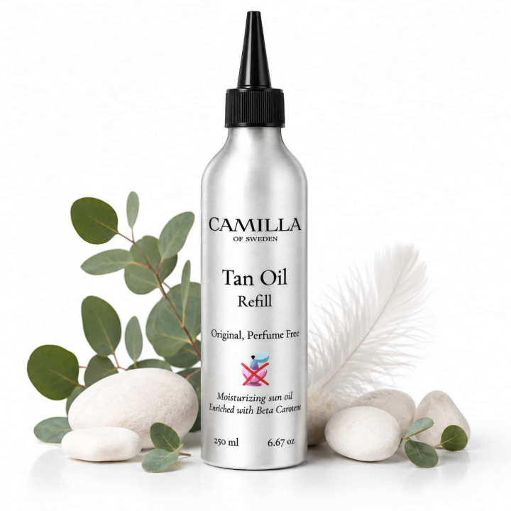 Camilla of Sweden Tan Oil Original Refill fragrance free sun oil moisturizing body oil