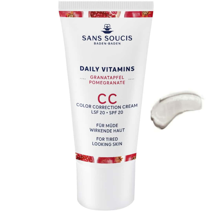 Sans Soucis Daily Vitamins Pomegranate CC Color Correction Cream SPF 20 Anti-Fatigue in the group Sans Soucis / Face Care / Daily Vitamins at Nails, Body & Beauty (253244)