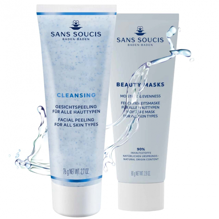 Sans Soucis Combo: Facial Peeling & Moisture Mask - Complete Facial Care for Radiant, Hydrated Skin