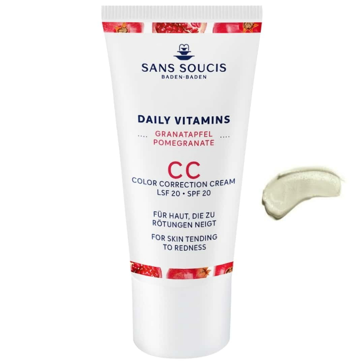 Sans Soucis Daily Vitamins Pomegranate CC Color Correction Cream SPF 20 Anti-Redness in the group Sans Soucis / Face Care / Daily Vitamins at Nails, Body & Beauty (4129)