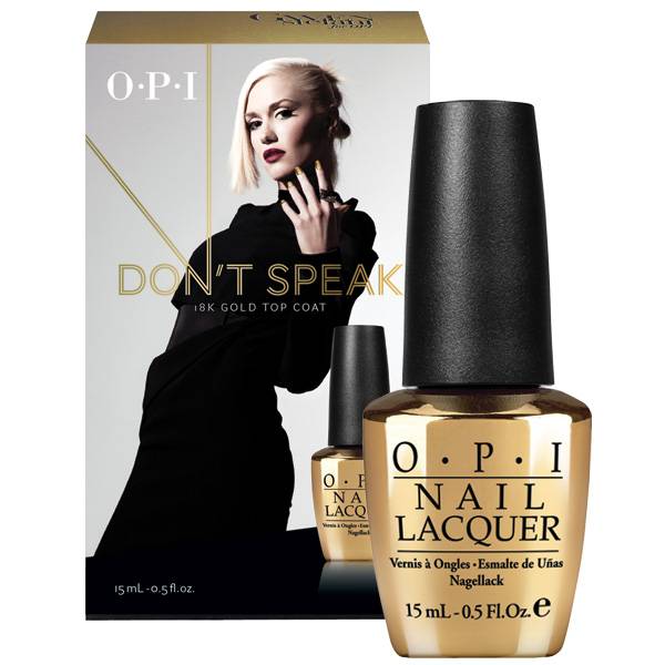 OPI Gwen Stefani Dont Speak Pure 18K Gold Top Coat in the group OPI / Nail Polish / Gwen Stefani at Nails, Body & Beauty (4160)