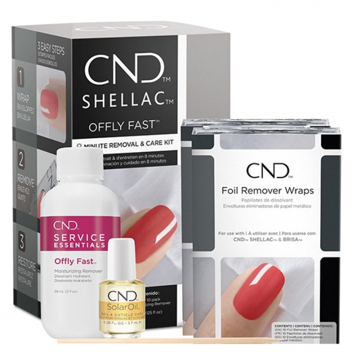CND Offly Fast 8 Minute Removal & Care Kit in the group CND / Accessories at Nails, Body & Beauty (4376)