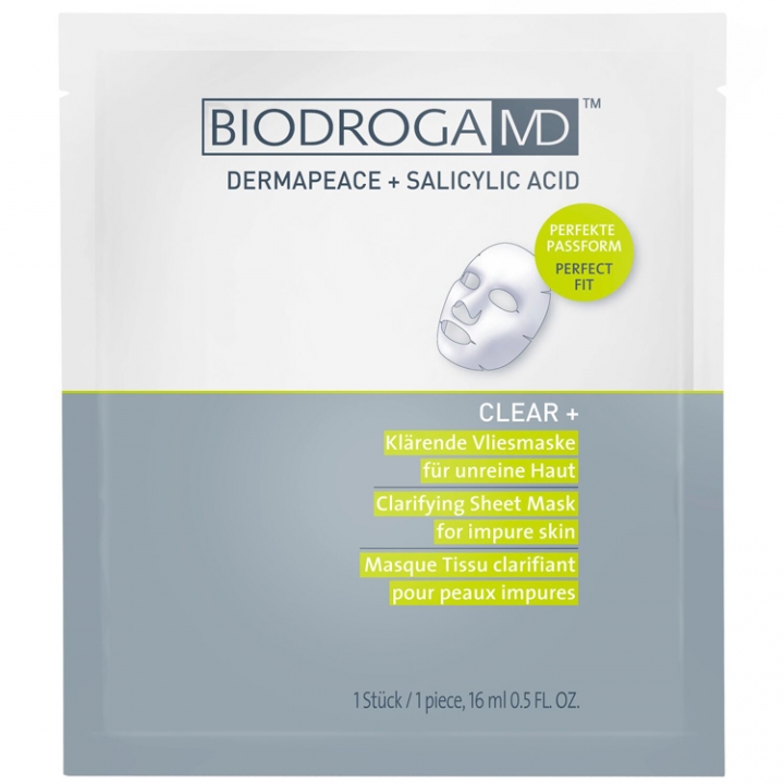 Biodroga MD Clear + Clarifying Sheet Mask for Impure skin in the group Biodroga / face Masks at Nails, Body & Beauty (45453)