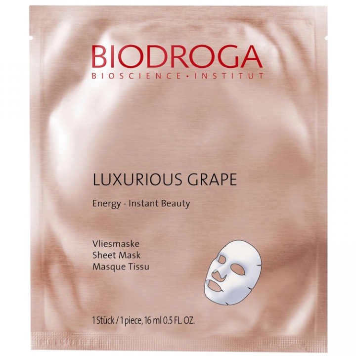 Biodroga Luxurious Grape Energy - Instant Beauty Sheet Mask in the group Biodroga / face Masks at Nails, Body & Beauty (45489)