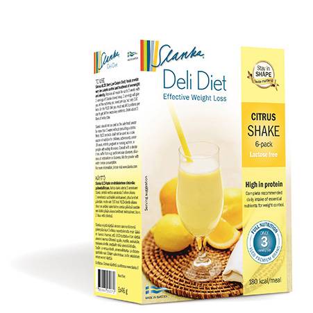Slanka Deli Diet Citrus Shake 6-Pack - Lactose free in the group SLANKA Deli Diet at Nails, Body & Beauty (5144)