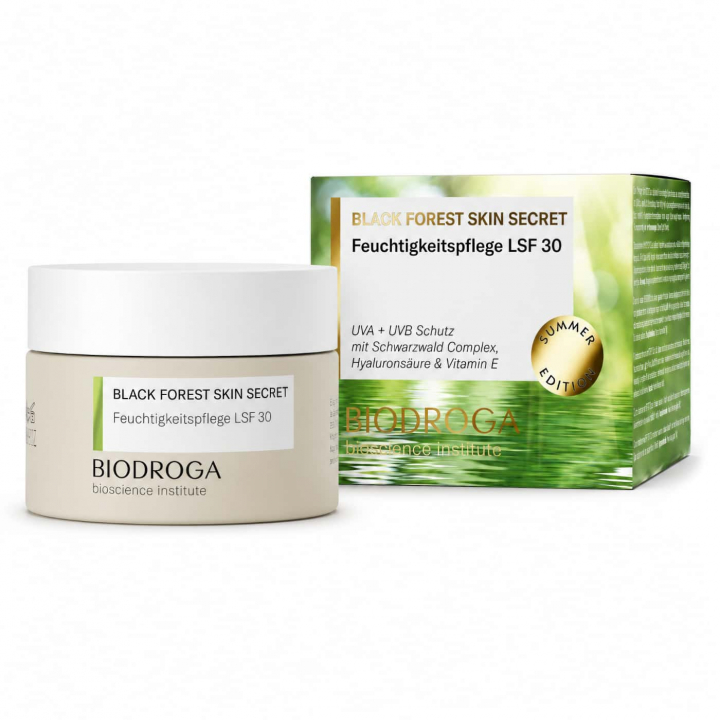 Biodroga Black Forest Skin Secret Hydrating Day Care SPF 30, lightweight face moisturizer with daily sun care