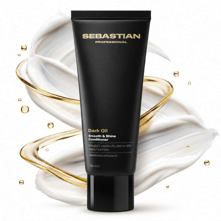 Sebastian Dark Oil Smooth & Shine Conditioner 200 ml Sebastian Professional Dark Oil Smooth & Shine Conditioner 200 ml – black tube, detangling care for all hair types