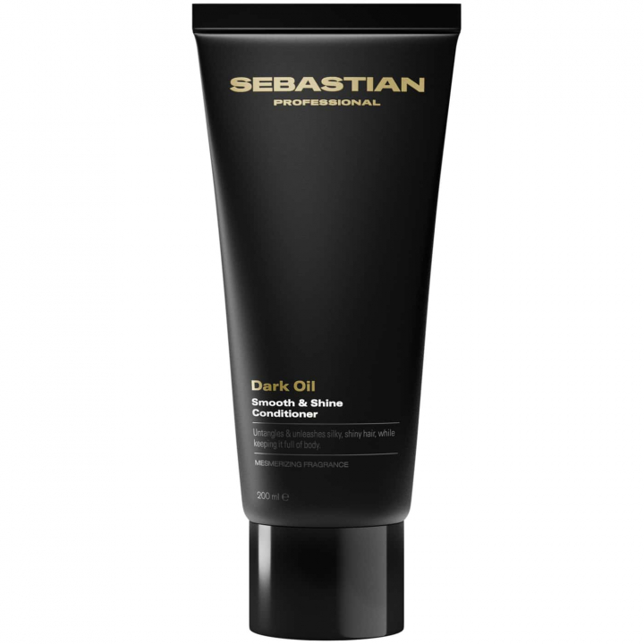 Sebastian Dark Oil Smooth & Shine Conditioner 200 ml Sebastian Professional Dark Oil Smooth & Shine Conditioner 200 ml – black tube, detangling care for all hair types