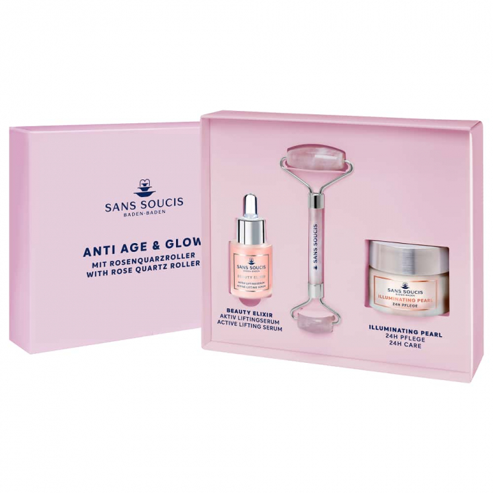 Sans Soucis Anti Age & Glow With Rose Quartz Roller in the group Sans Soucis / Face Care / Illuminating Pearl at Nails, Body & Beauty (CS25504)