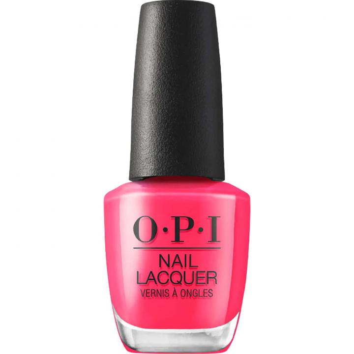 bold neon pink summer nail shade opi trip to the brite side bright where i belong! neon pink nail polish with glossy crème finish