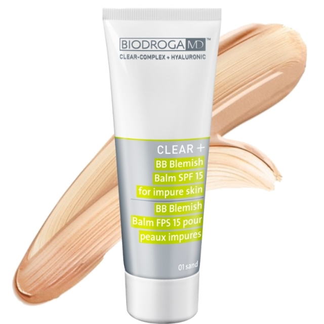 Biodroga MD Clear + BB Blemish Balm SPF 15 No.01 Sand