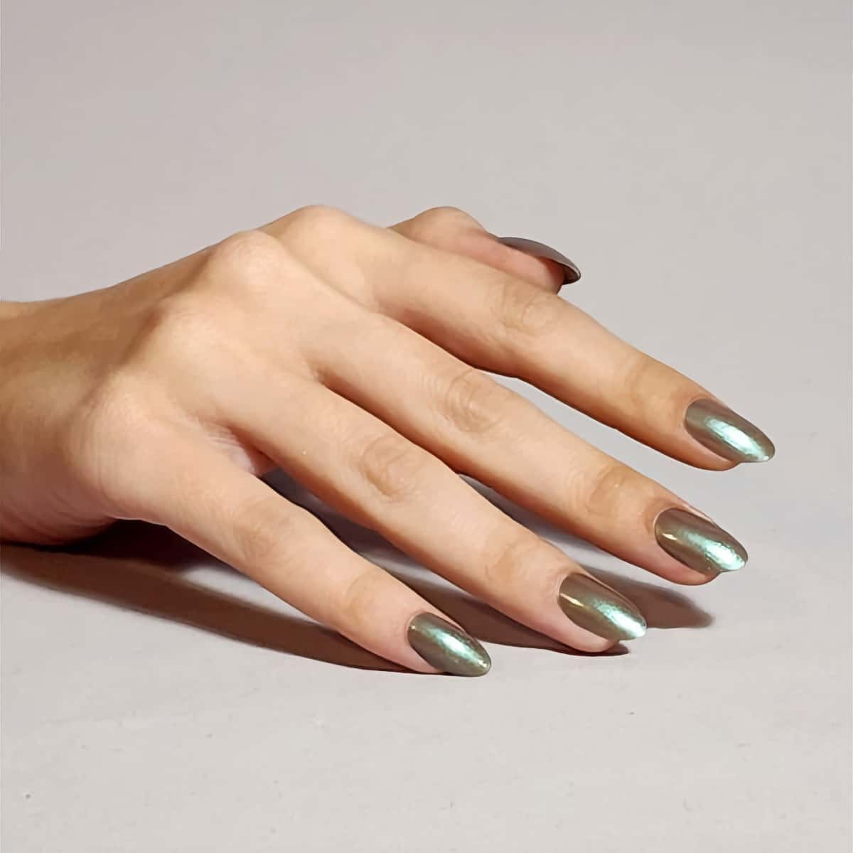 CND Vinylux Frostbite Nail Polish - Shade-Shifting Rose Taupe with Turquoise Shimmer