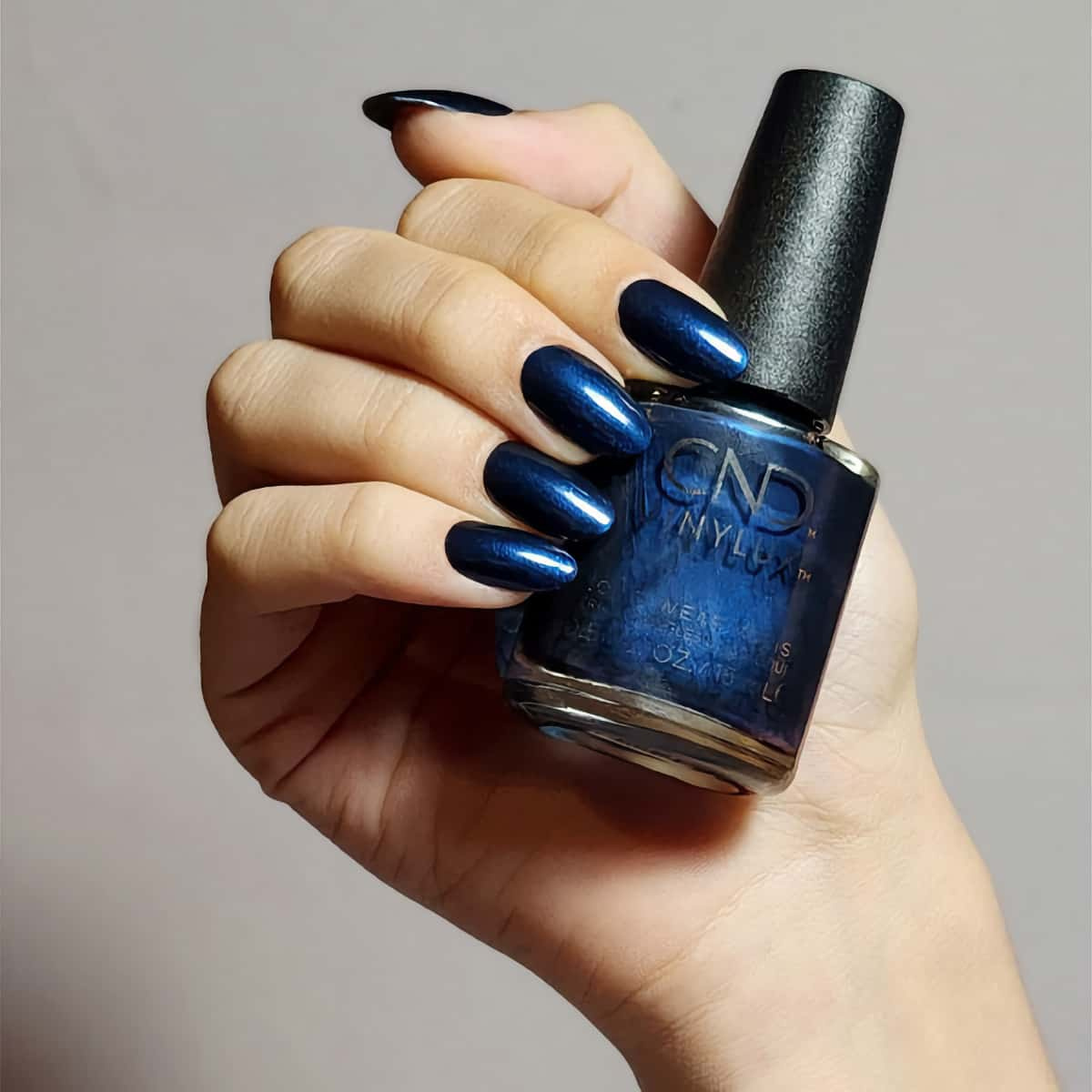 CND Vinylux Midnight Flight Nail Polish - Deep Midnight Blue with Shimmer