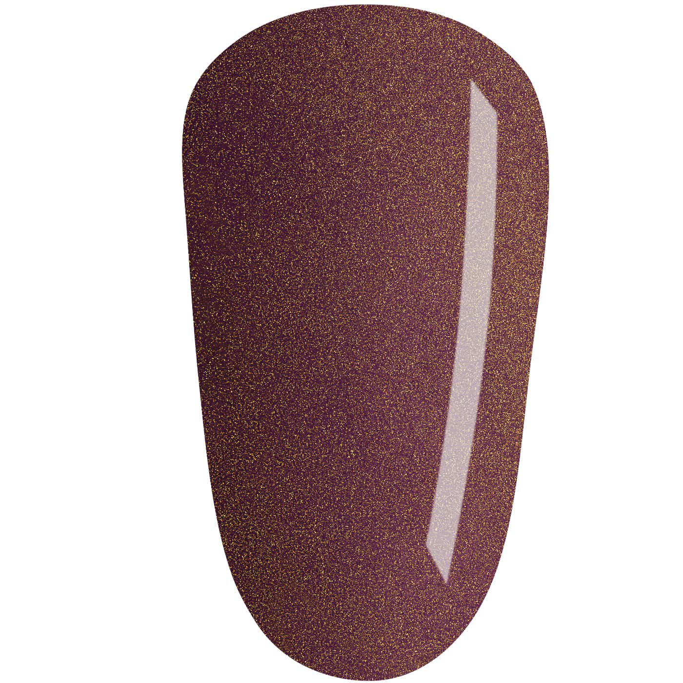 CND Vinylux Purplexity No. 474 – Deep purple with golden pearl shimmer for an elegant look