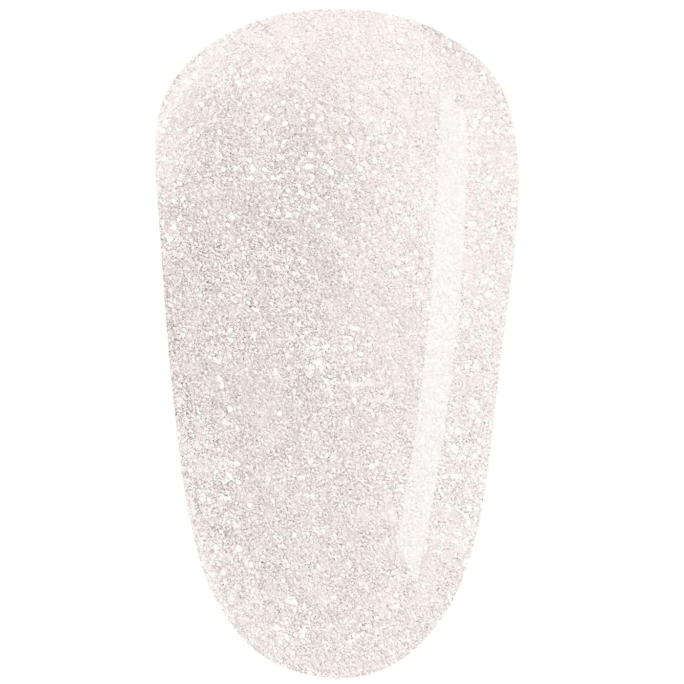 White nail polish with silver sparkles – CND Vinylux No. 479 Winter Warrior – Sophisticated winter look
