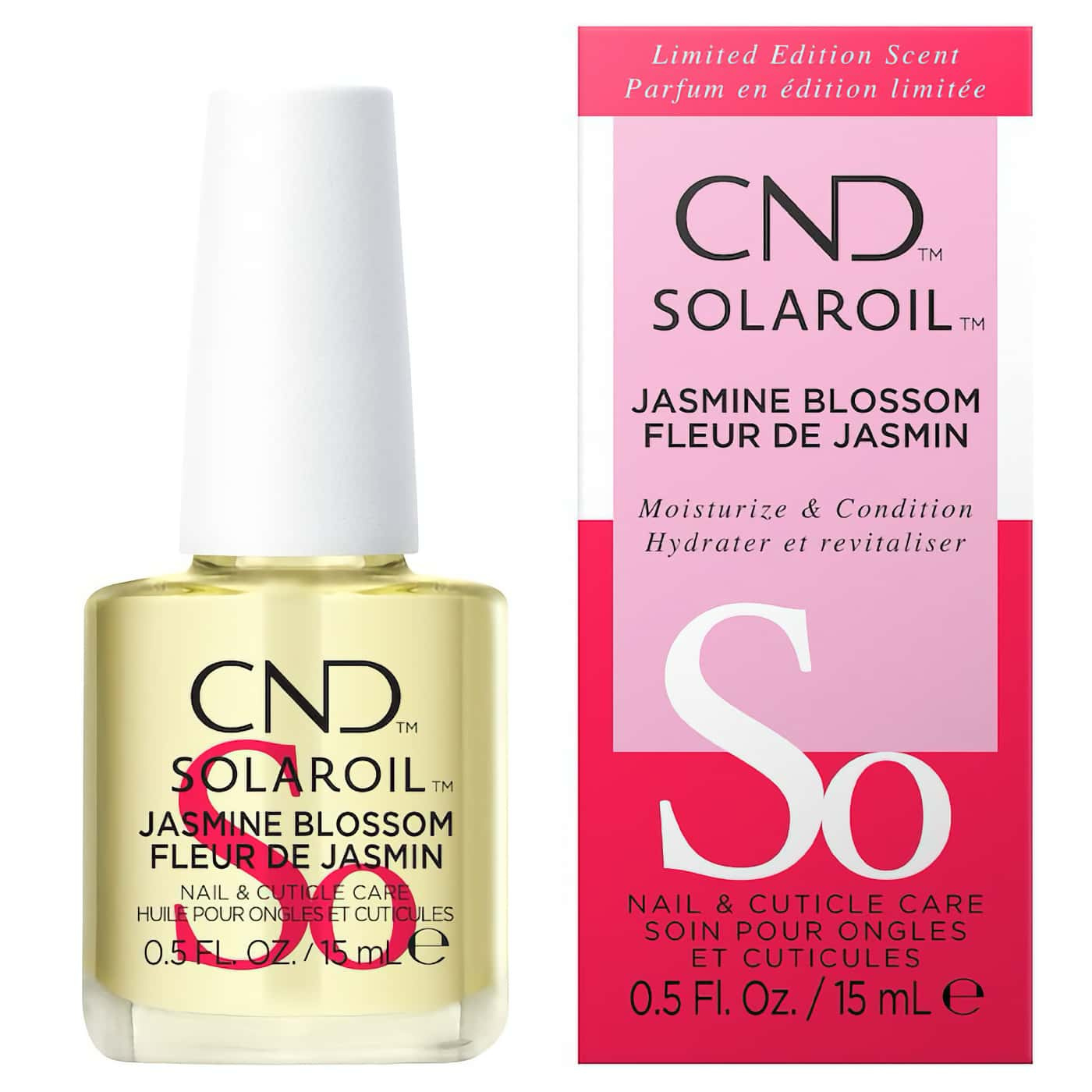 CND SolarOil Jasmine Blossom – nourishing cuticle and nail oil for hydration and nail strength