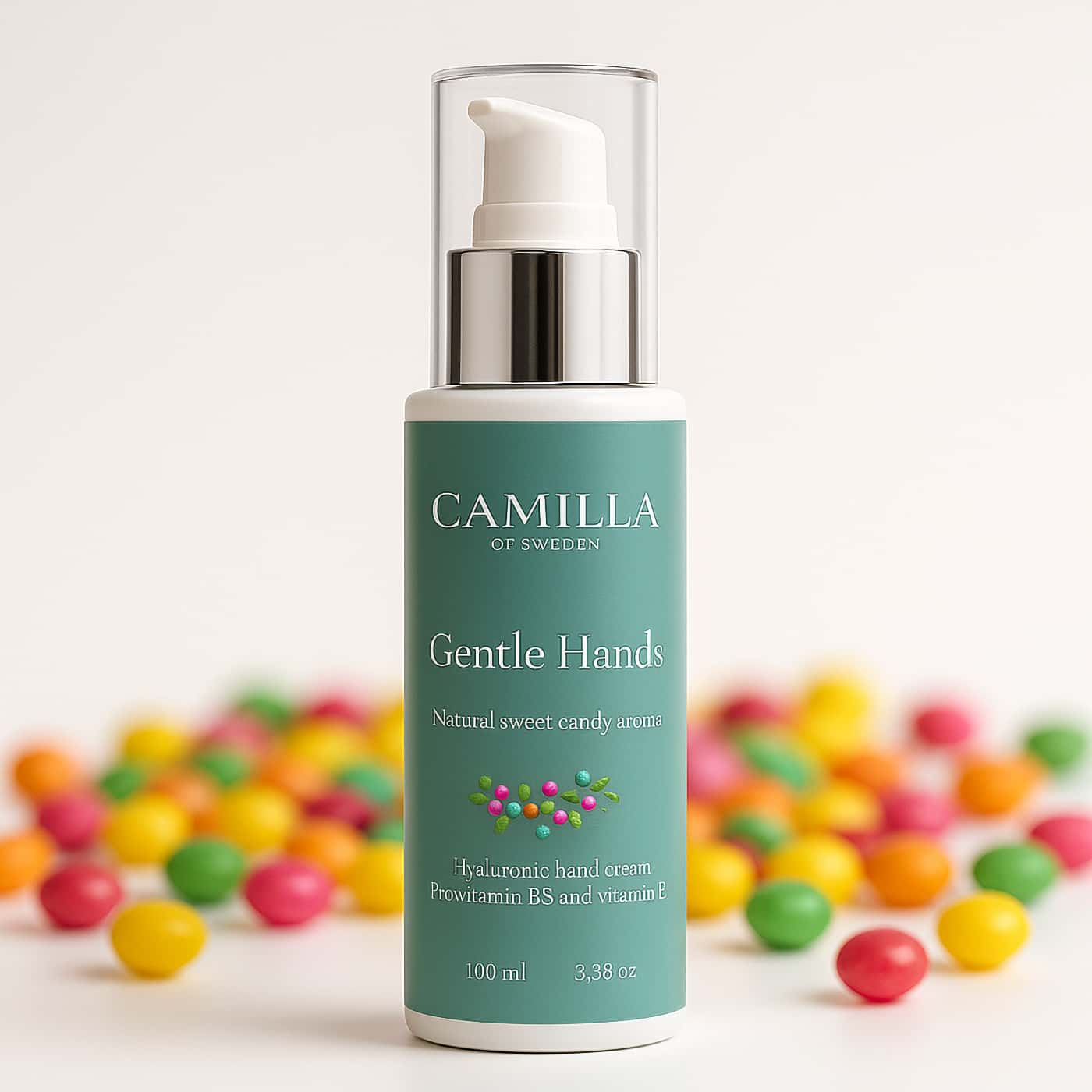 Camilla of Sweden Gentle Hands – Sweet Candy nourishing hand cream for dry hands with hyaluronic acid