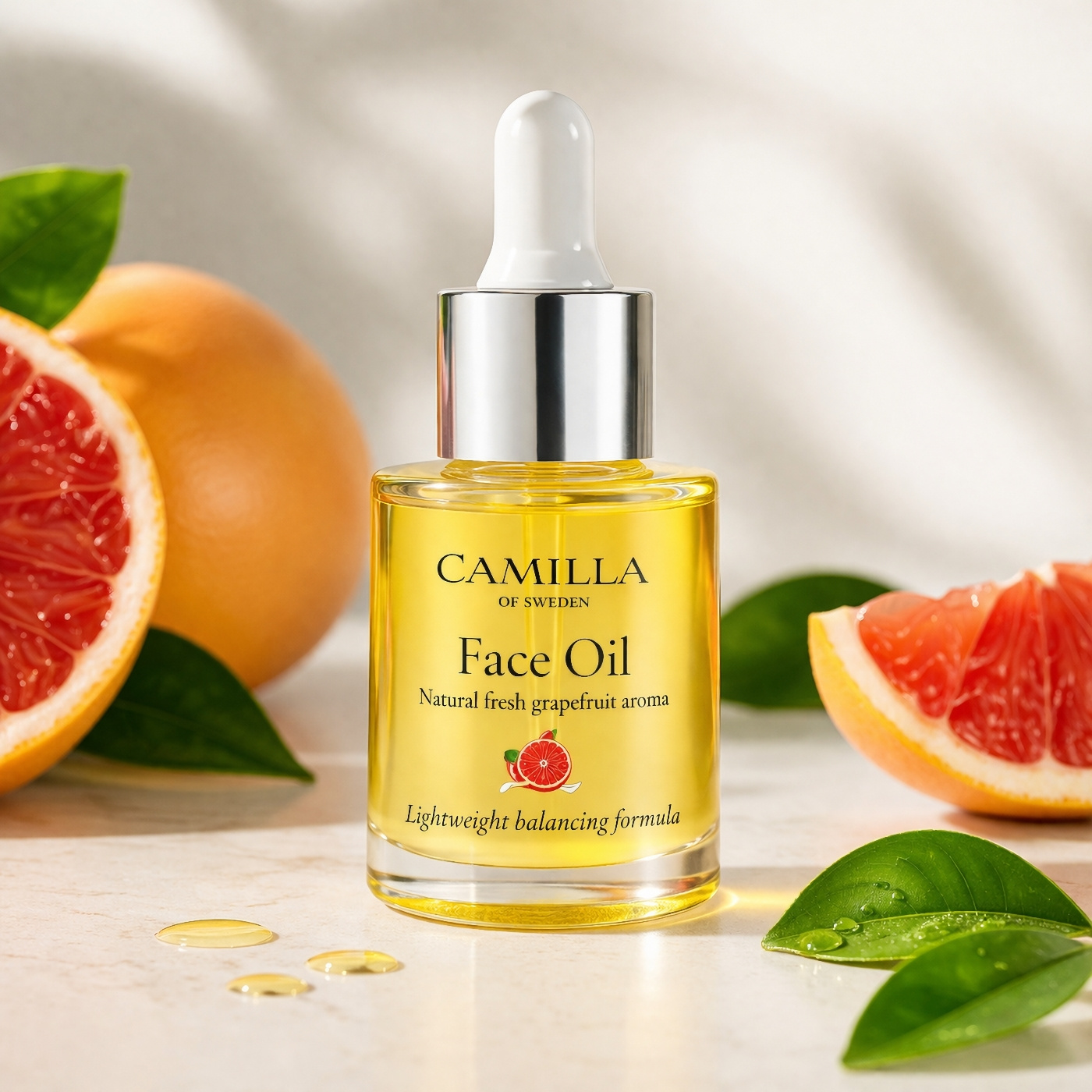 Camilla of Sweden Face Oil Fresh Grape facial oil for hydration and natural glow