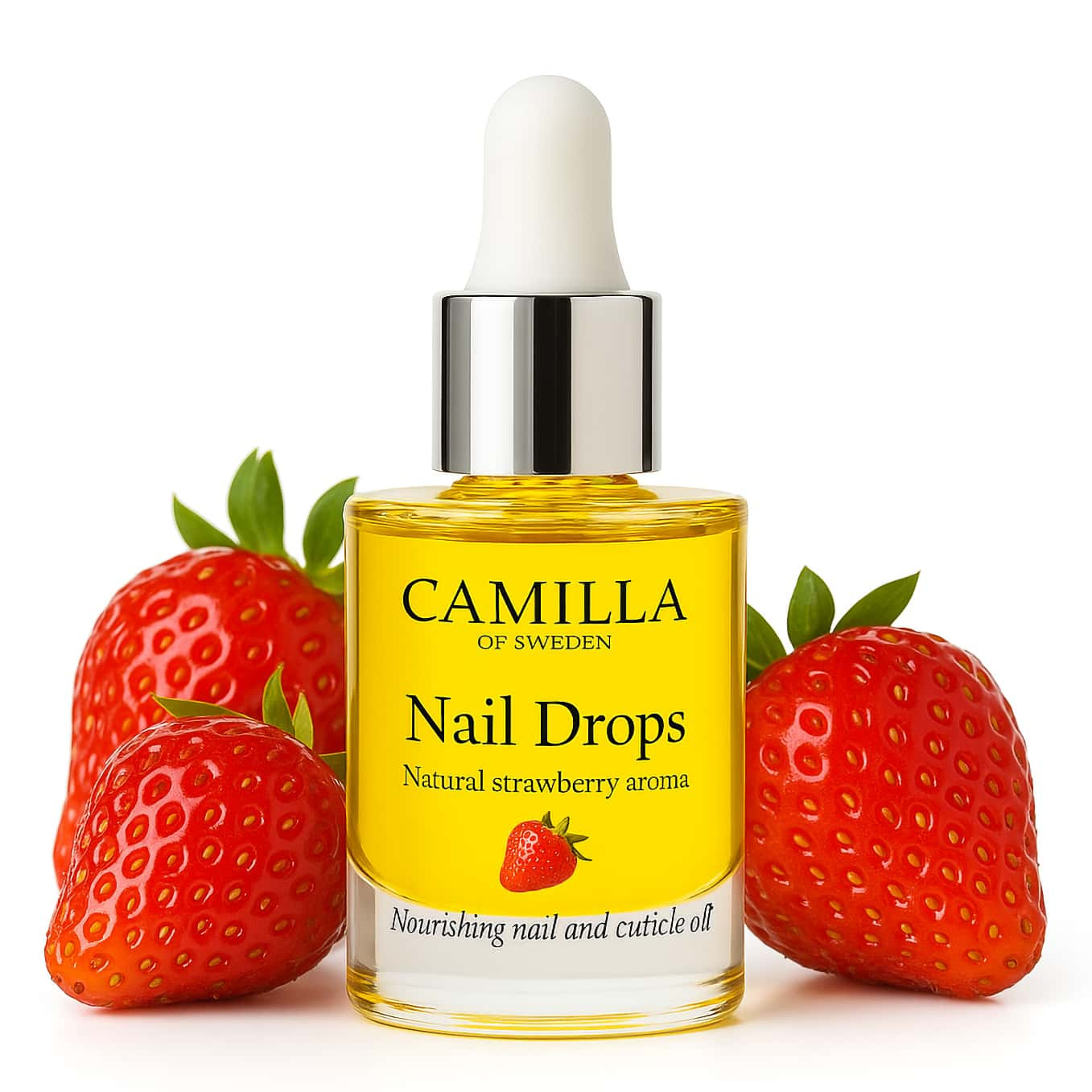 Camilla of Sweden Nail Drops – Natural strawberry nail oil | Hydrates cuticles | Strengthens brittle nails