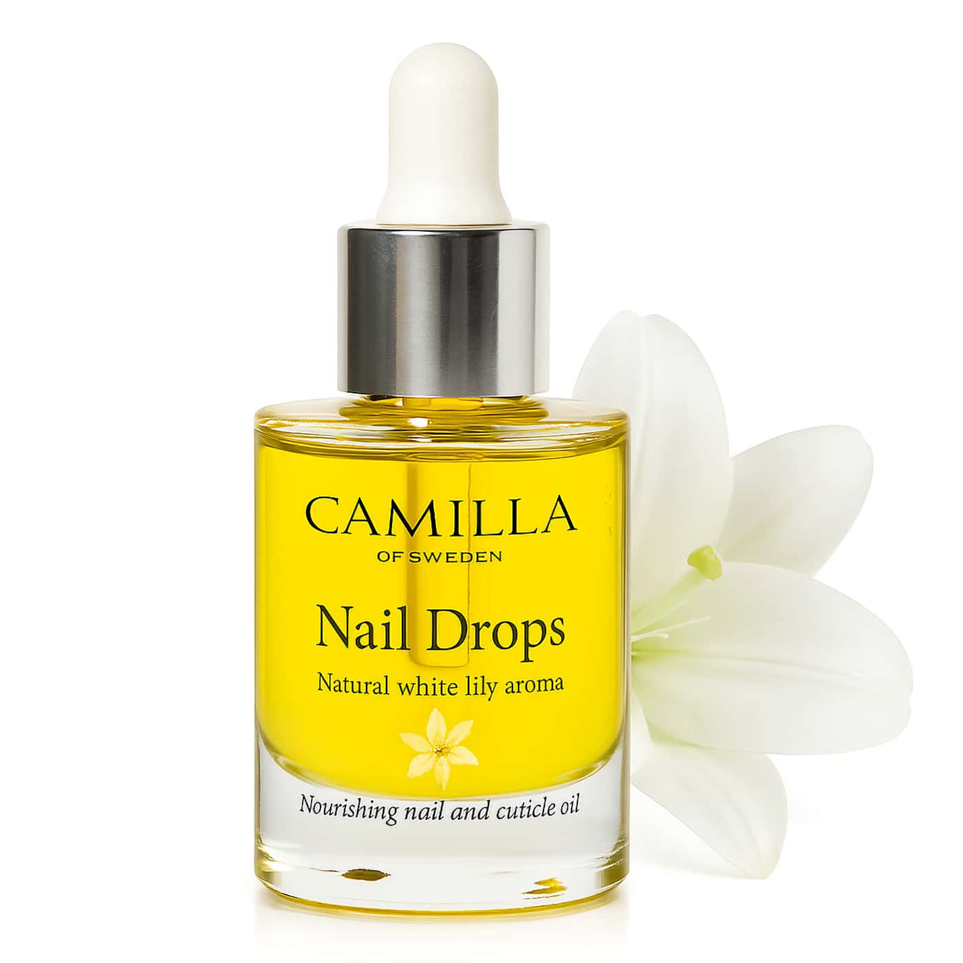 Camilla of Sweden Nail Drops – Natural white lily nail oil | Vegan | Hydrates cuticles | Strengthens brittle nails