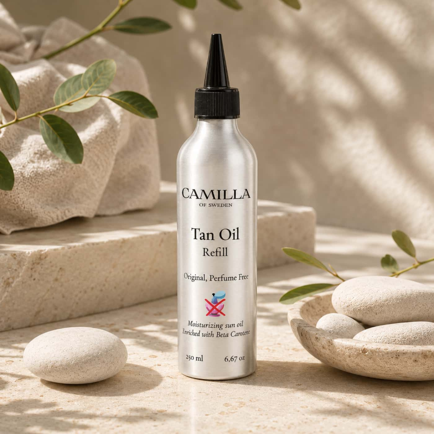 Camilla of Sweden Tan Oil Original Refill fragrance free sun oil moisturizing body oil