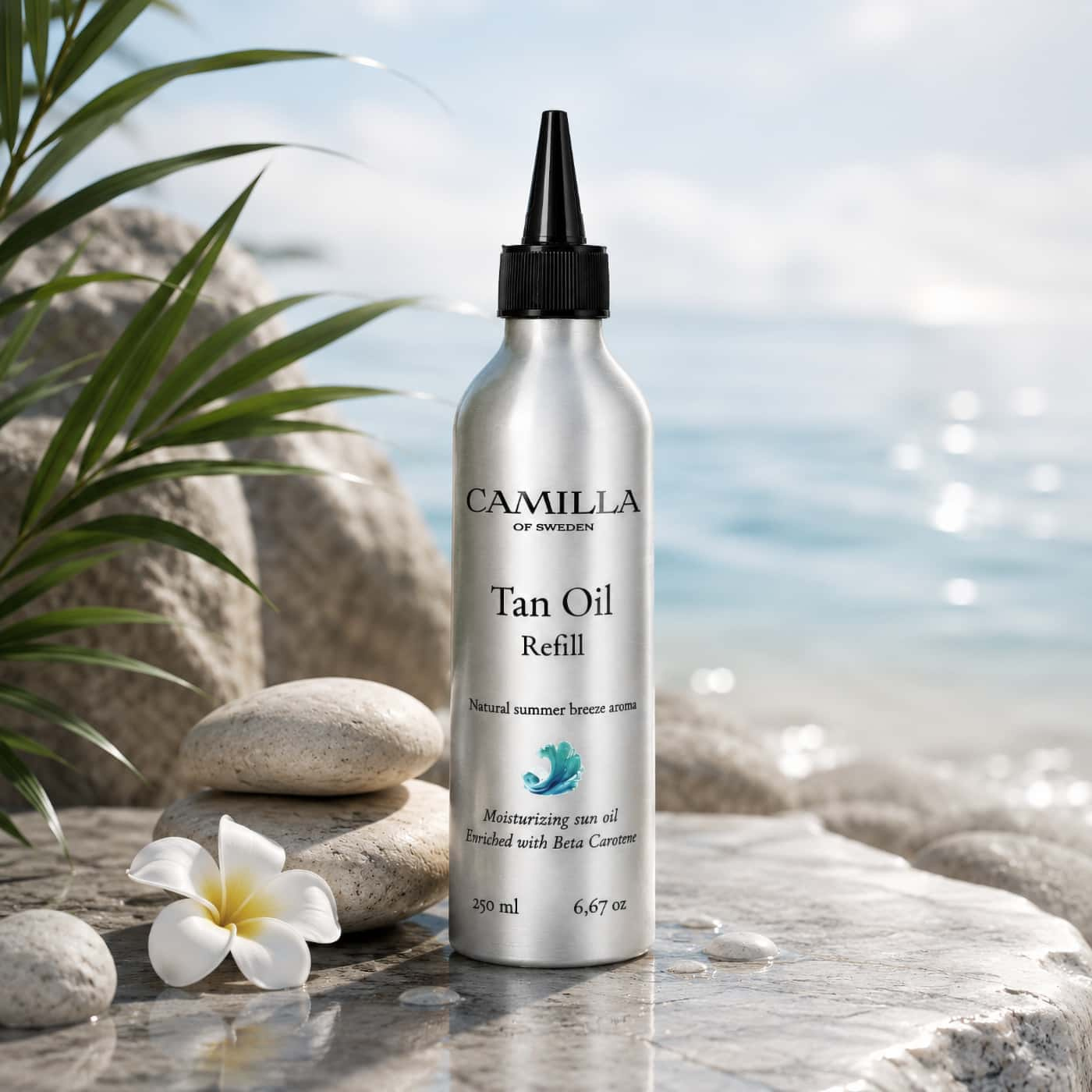 Camilla of Sweden Tan Oil Refill Summer Breeze 250 ml beta-carotene enriched tanning oil