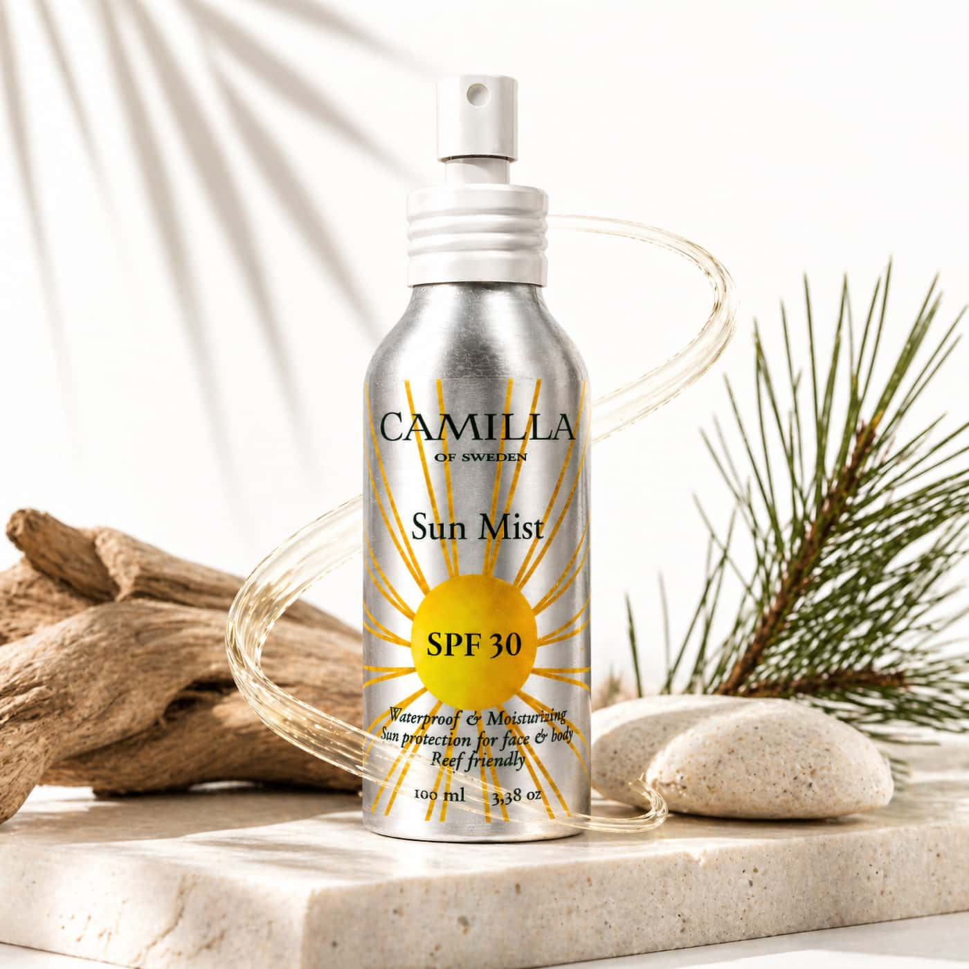 Camilla of Sweden Sun Mist SPF 30 lightweight sunscreen spray face and body