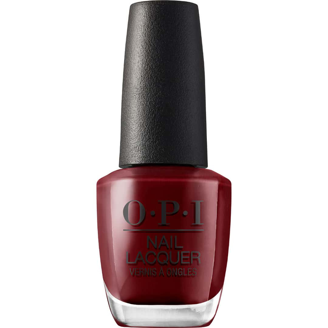 OPI Chicago Got The Blues For Red - dark red shade with blue undertones for an elegant and dramatic look