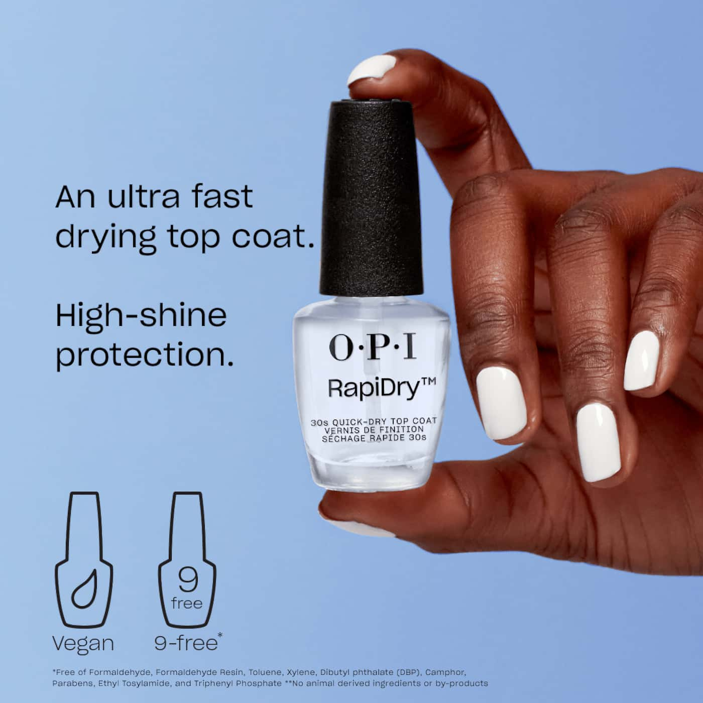 OPI Rapidry Top Coat – quick-drying top coat for shine and durability – perfect for busy schedules