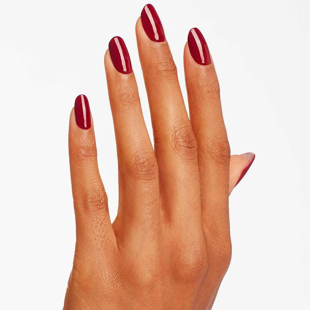 OPI Malaga Wine - deep wine-red shade offering a refined look for formal occasions