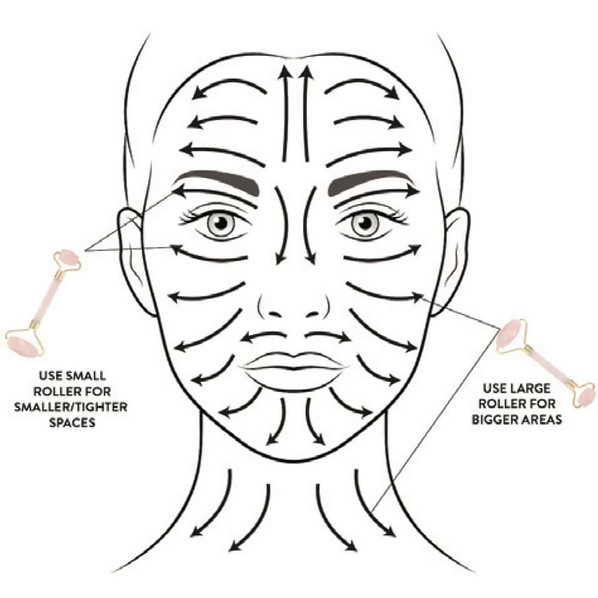 Rose Quartz Facial Roller | Reduces Fine Lines | Enhances Skin Tone