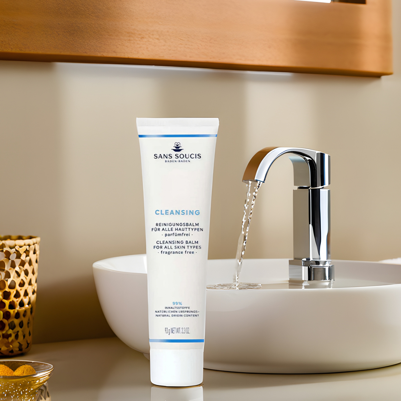 Sans Soucis Cleansing Balm – Gentle cleanser with vitamin E & oil complex | Removes makeup & nourishes skin | Suitable for all skin types