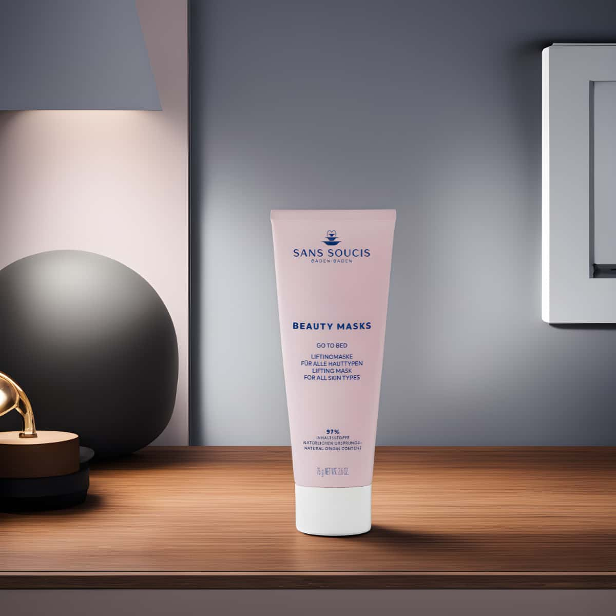Rejuvenating overnight mask, Sans Soucis Go To Bed Lifting Mask, promotes skin elasticity and tone.