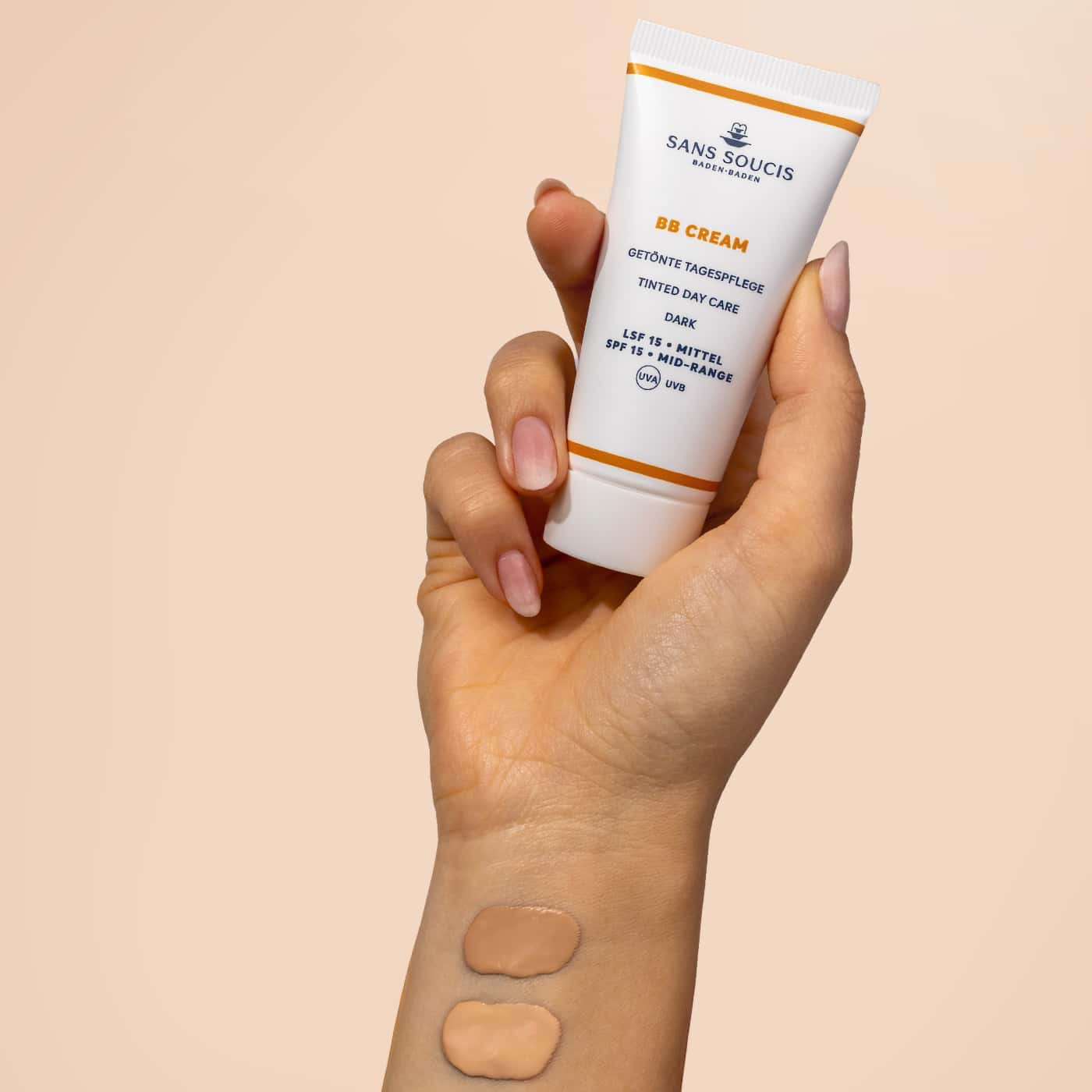 Sans Soucis BB Cream SPF 15 Dark – hydrating tinted day cream with SPF 15 that evens skin tone and adds natural warmth for medium to dark skin