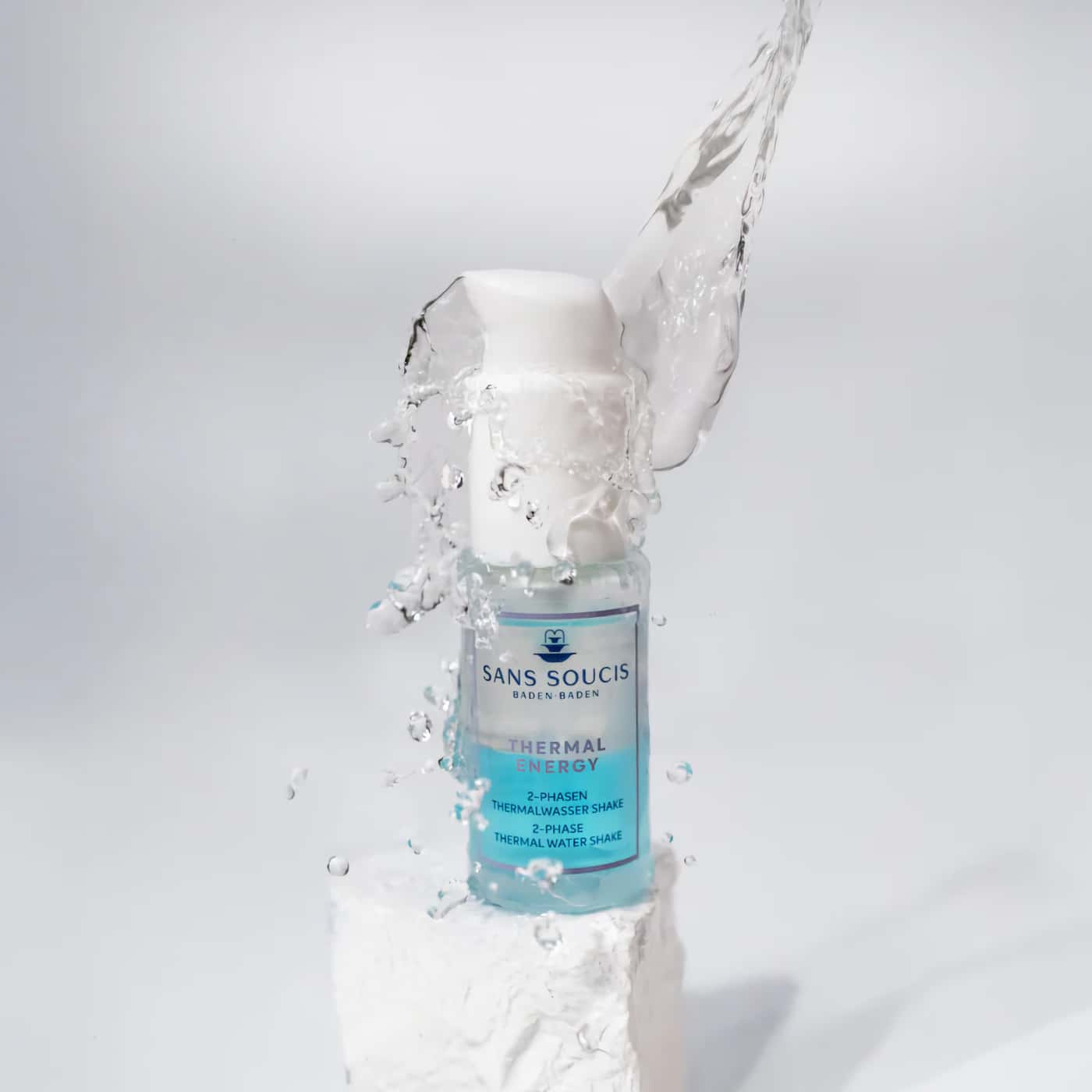 Sans Soucis 2-phase thermal water shake serum delivering lightweight hydration and barrier support