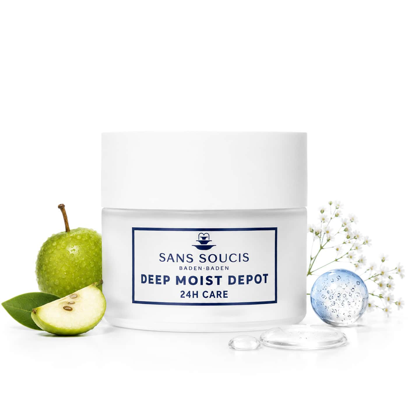Sans Soucis Deep Moist Depot 24H Care with hydrating gel and botanical elements