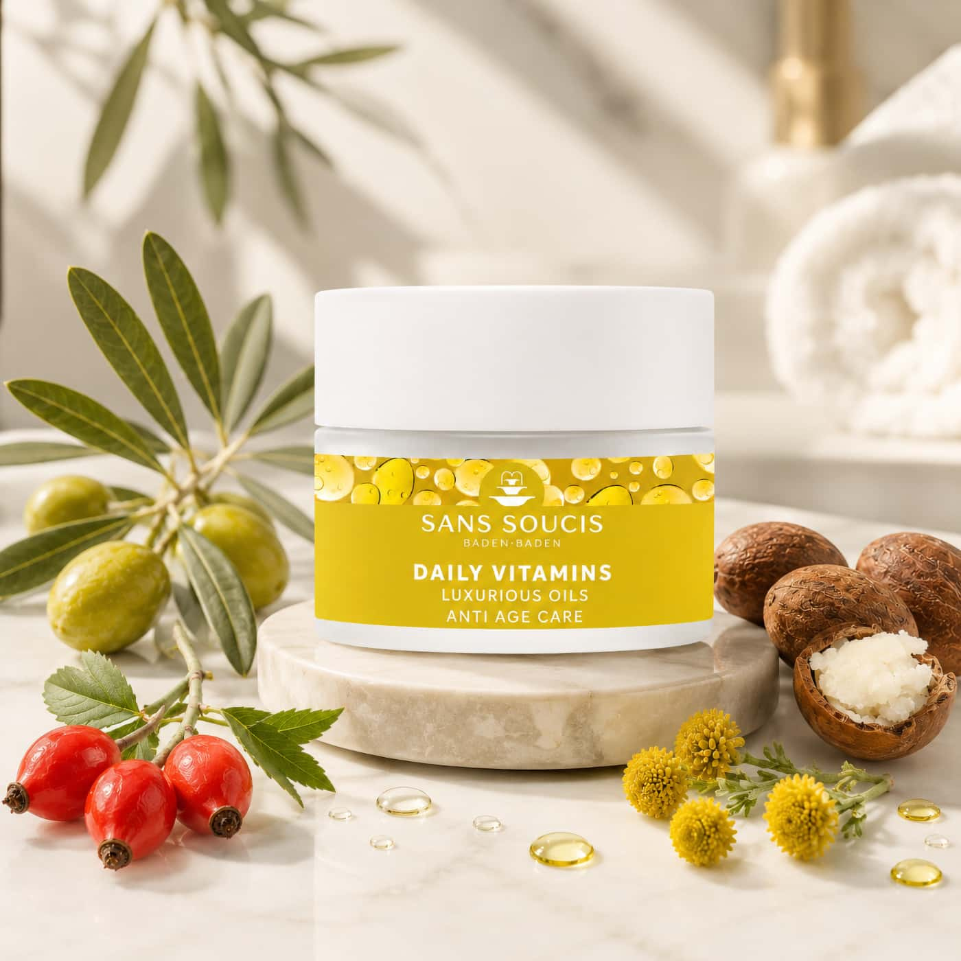 Sans Soucis Daily Vitamins Luxurious Oils Anti Age Care rich face cream for mature dry skin