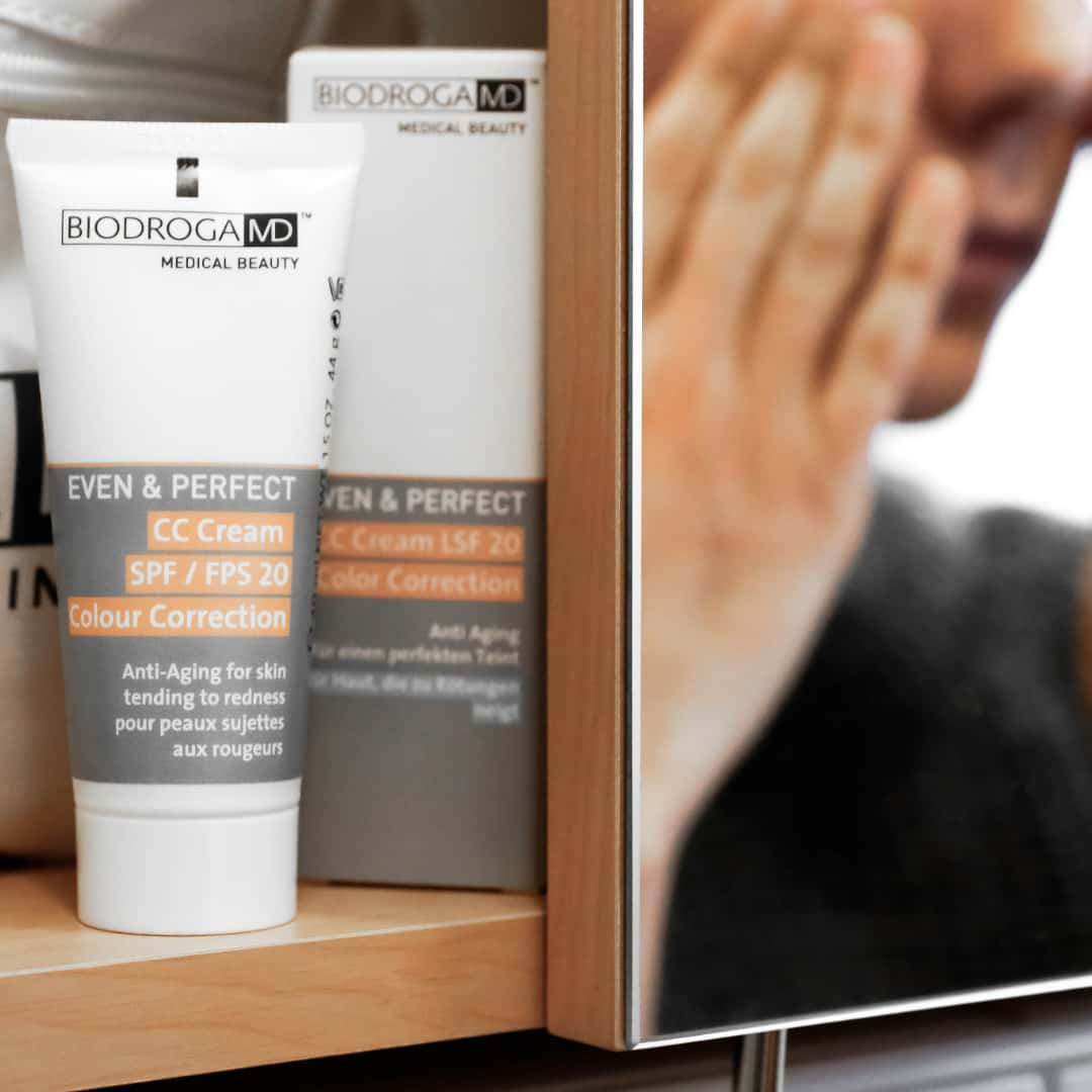 Biodroga MD Even & Perfect CC Cream SPF 20 Color Correction for skin tending to redness
