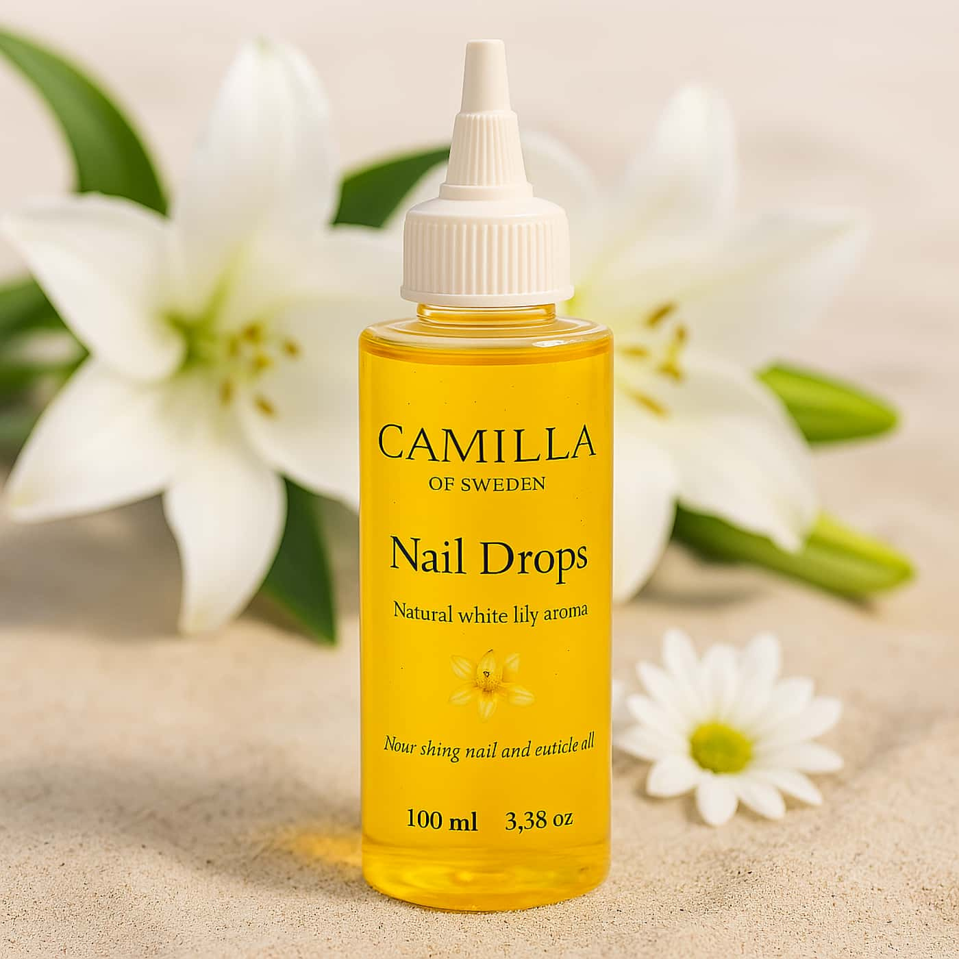 Camilla of Sweden White Lily Refill – Natural nail oil | 100 ml refill | Vegan | For dry cuticles and brittle nails