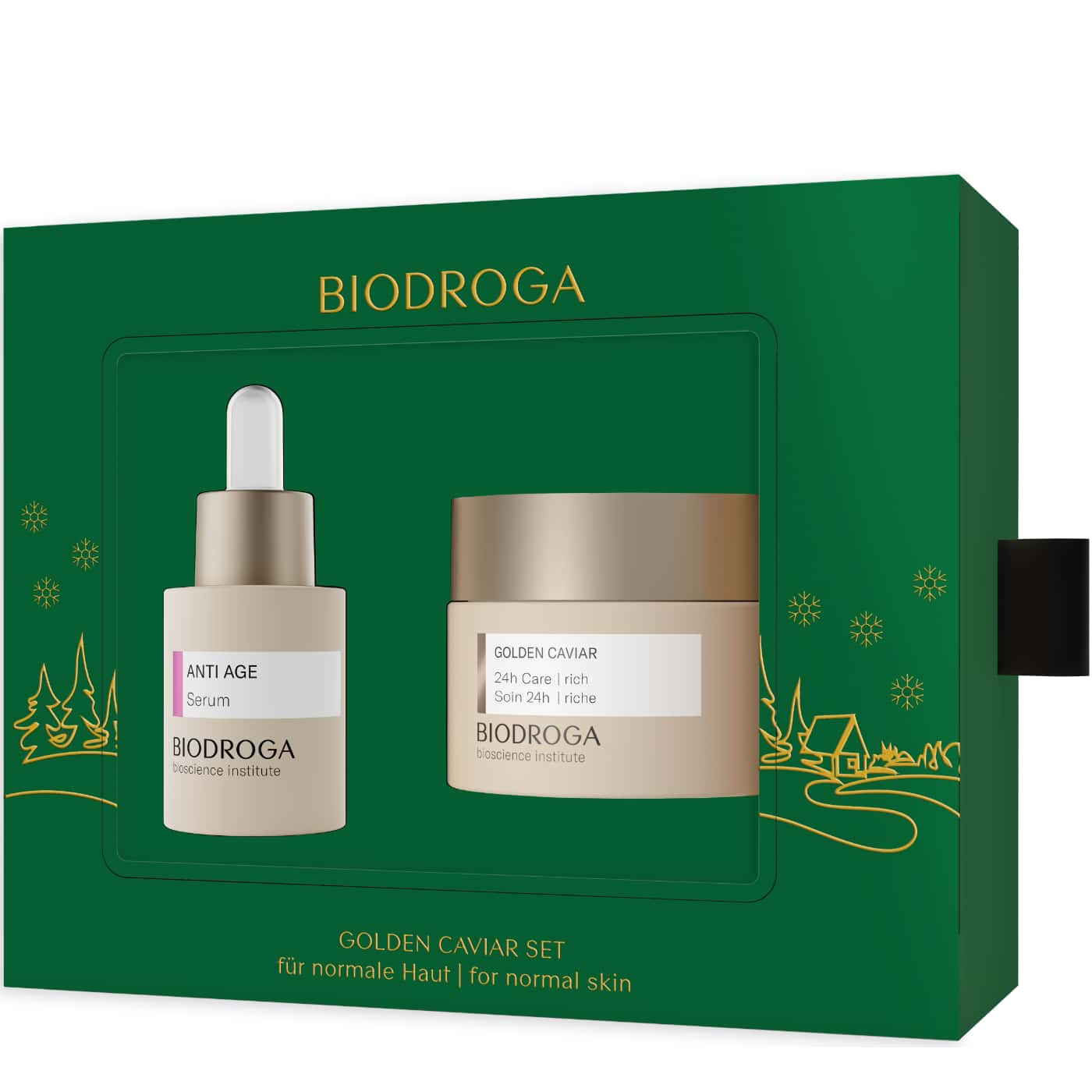 Biodroga Golden Caviar Set – Dry Skin anti-age skincare for dry and mature skin with hydrating caviar extract.