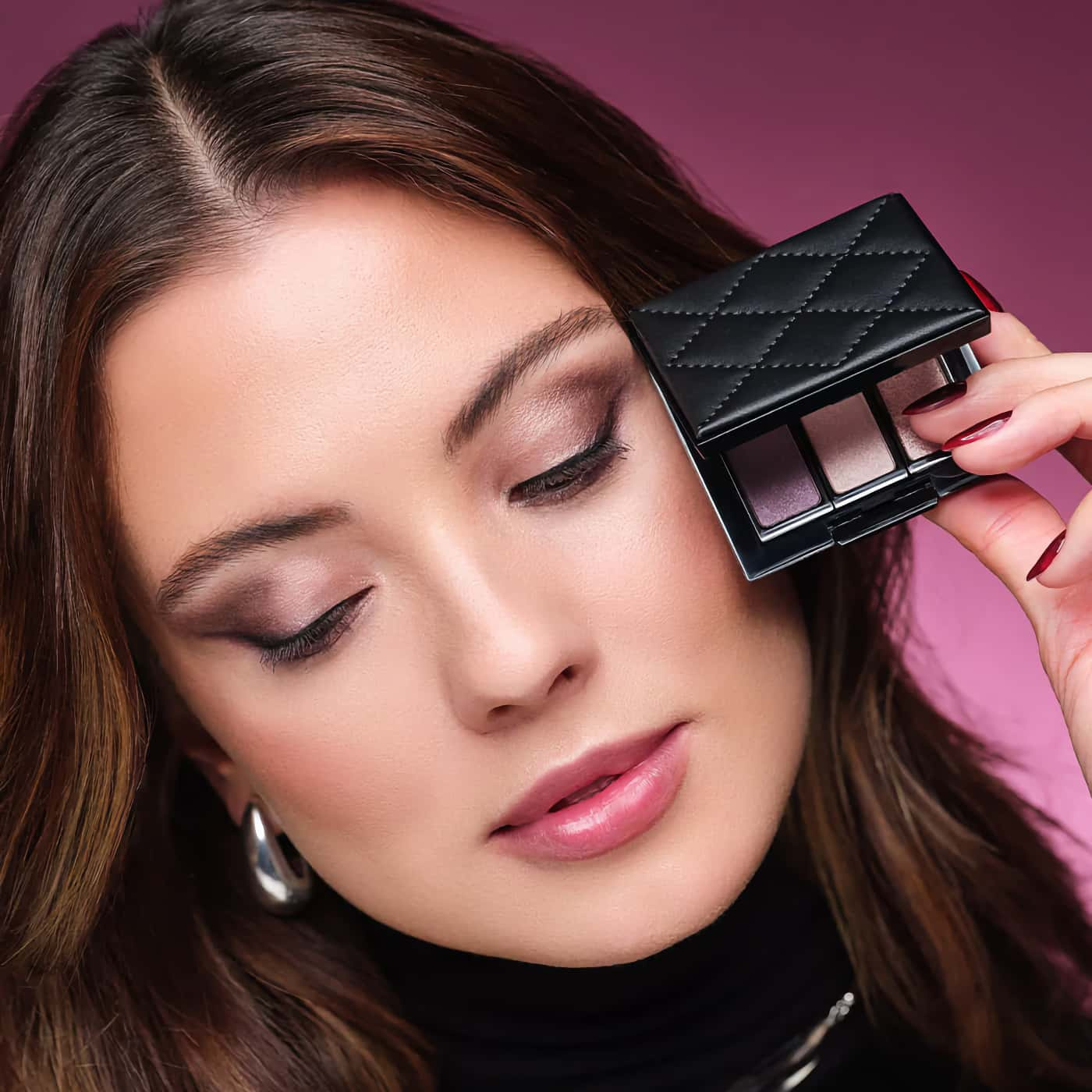 Artdeco Beauty Box Trio – Magnetic palette for three eyeshadows or blush with sophisticated matelassé design and mirror