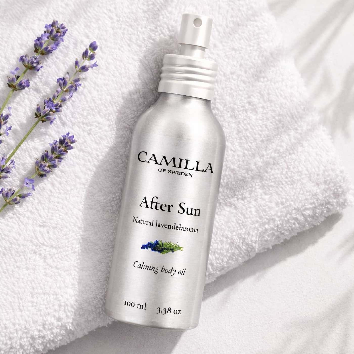 Camilla Of Sweden After Sun body oil with lavender and jojoba oil for skin after sun exposure