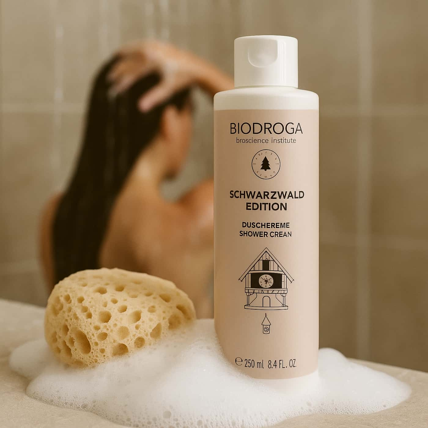 Biodroga Schwarzwald Edition Shower Cream | Gentle body wash with coconut oil and forest botanicals | Hydrating and soothing
