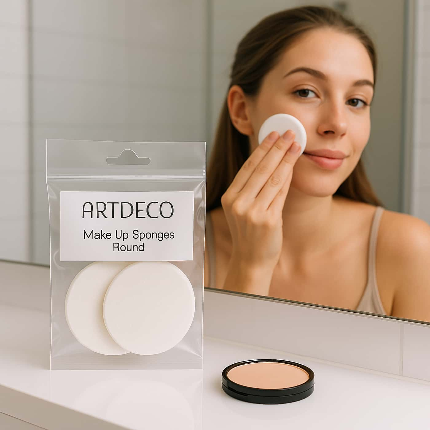 ARTDECO Make Up Sponges Round for smooth, even application of liquid, cream or powder foundation