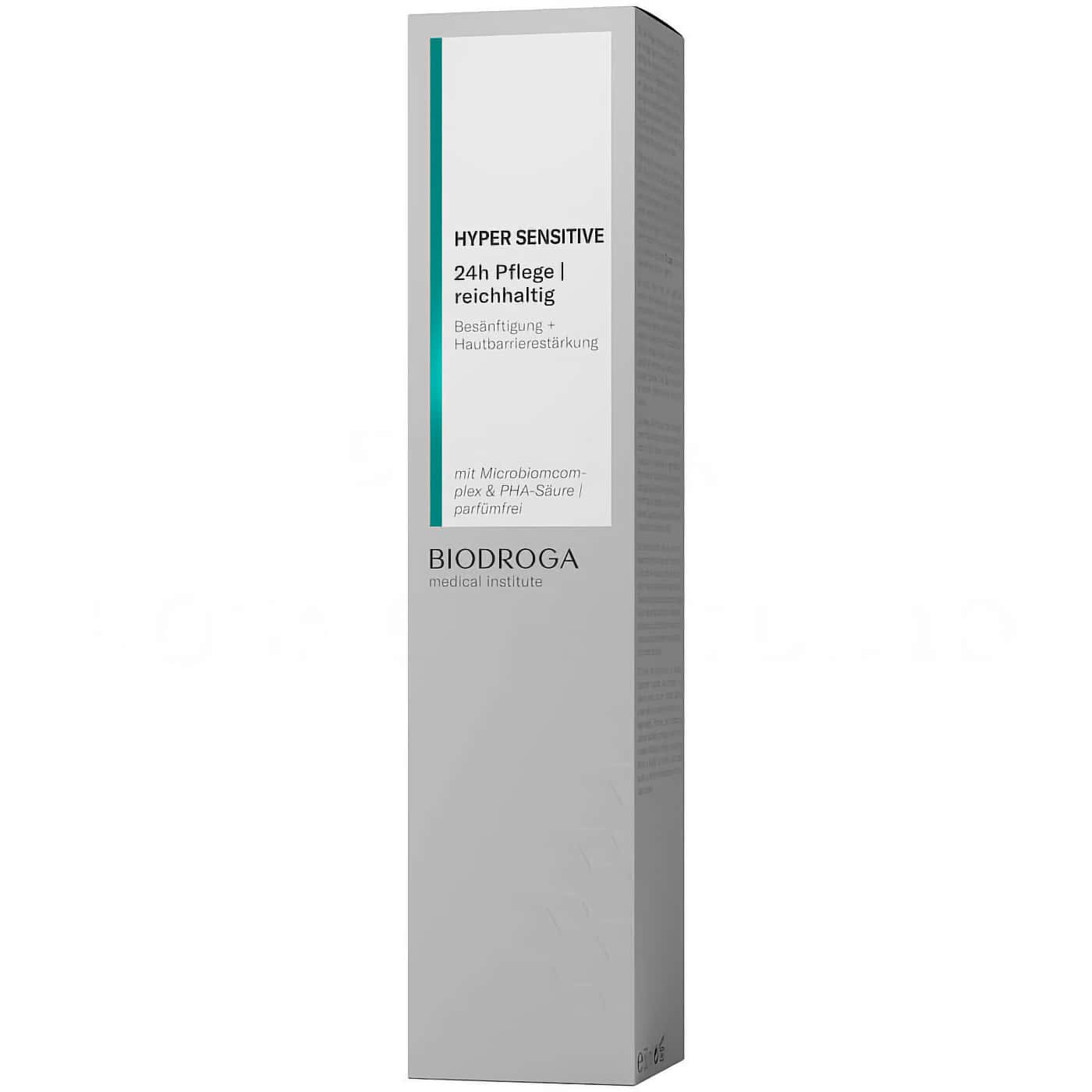Biodroga Hyper Sensitive 24h Care Rich | Face cream for dry sensitive skin | Vegan | Fragrance-free | Barrier support