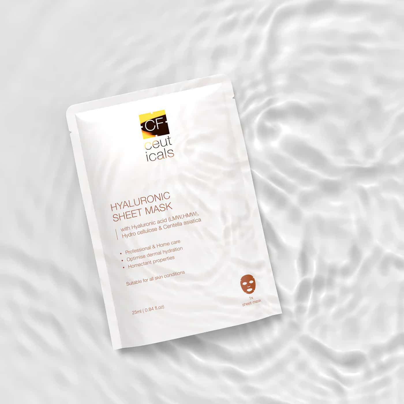 Kalahari CF Ceuticals Hyaluronic Sheet Mask for deep hydration and anti-aging – Soothing skincare for dry and sensitive skin