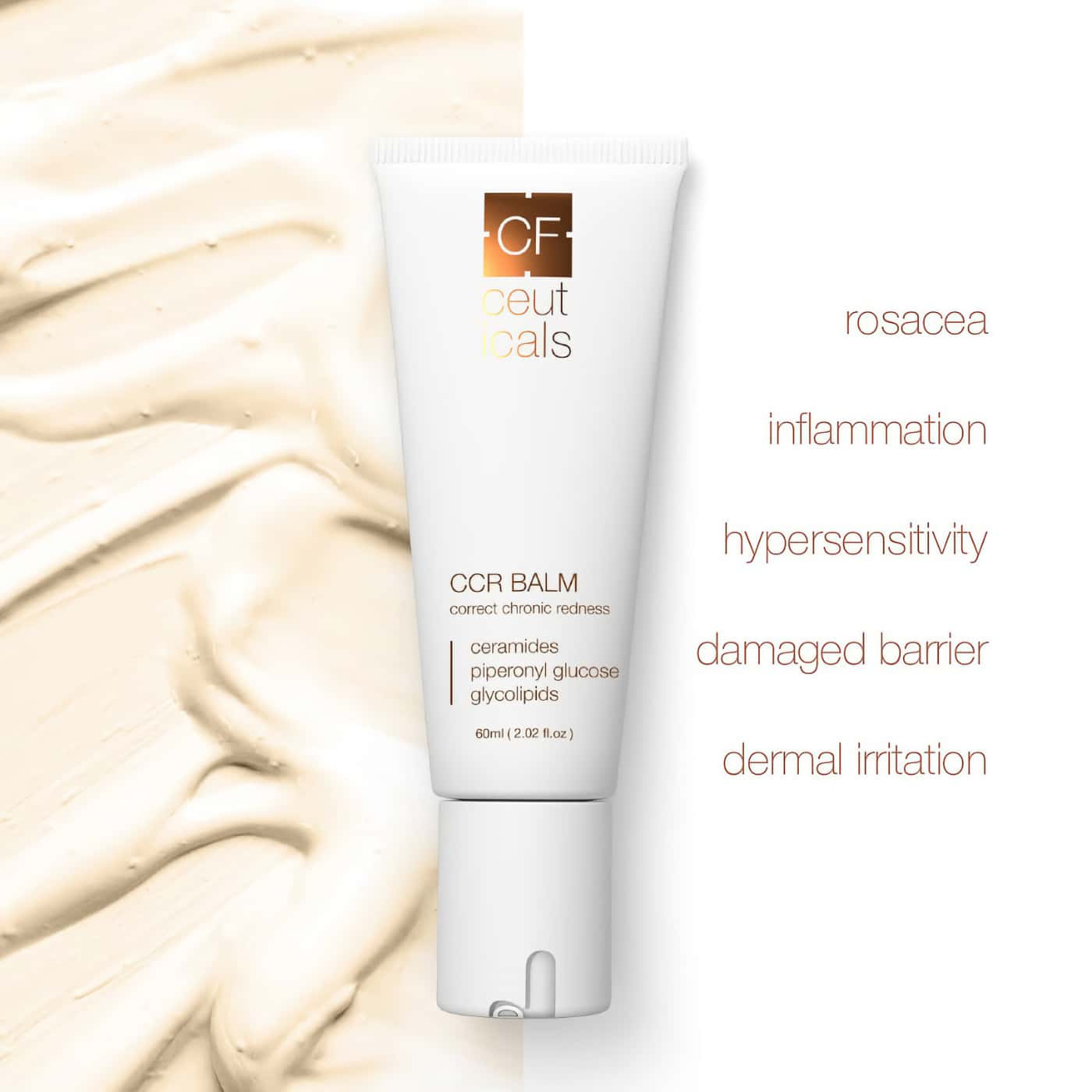 Kalahari CF Ceuticals CCR Balm – Multifunctional balm to calm redness and fortify the skin barrier – For sensitive skin