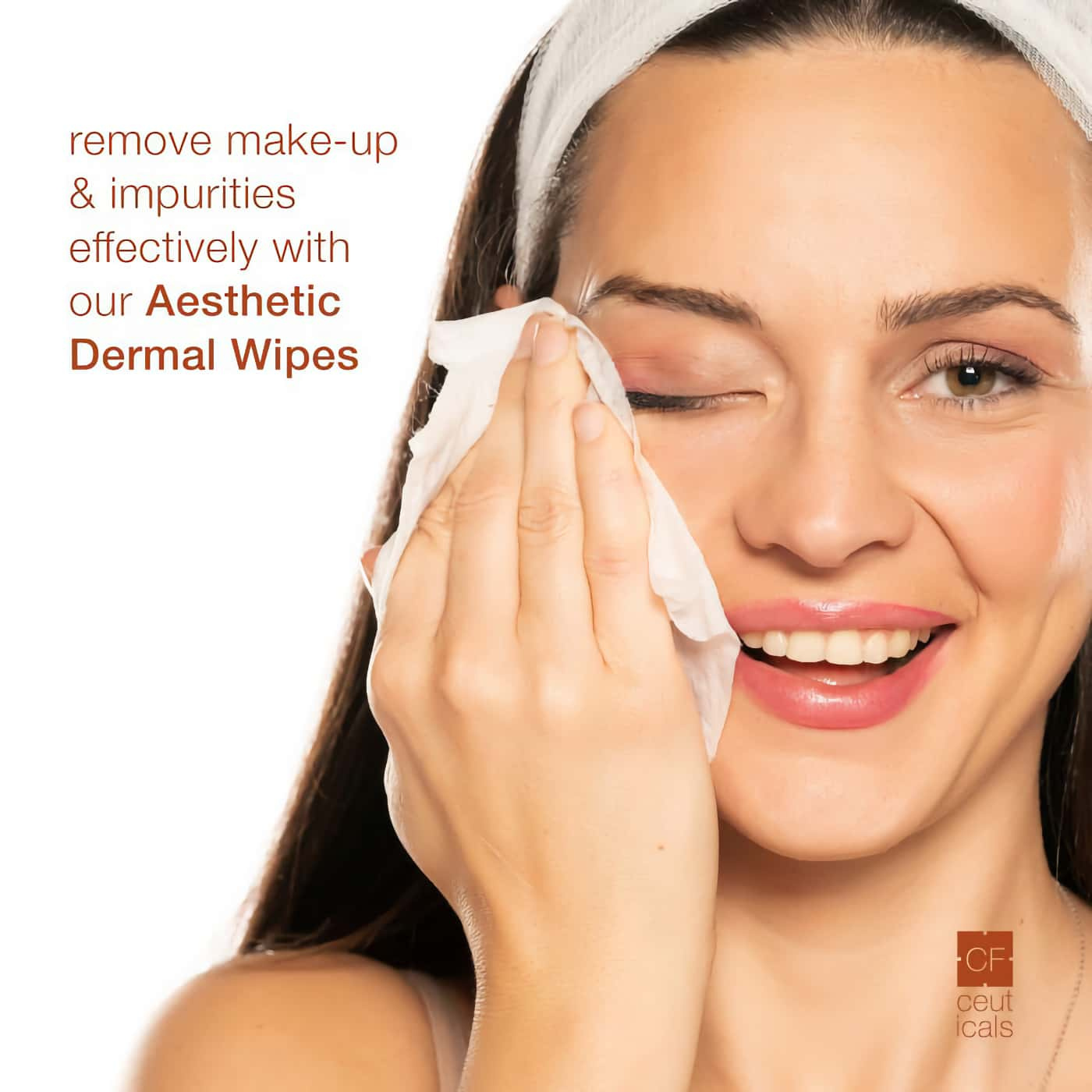 CF Ceuticals Aesthetic Dermal Wipes - Pre-aesthetic and daily cleansing - Non-comedogenic and effective wipes