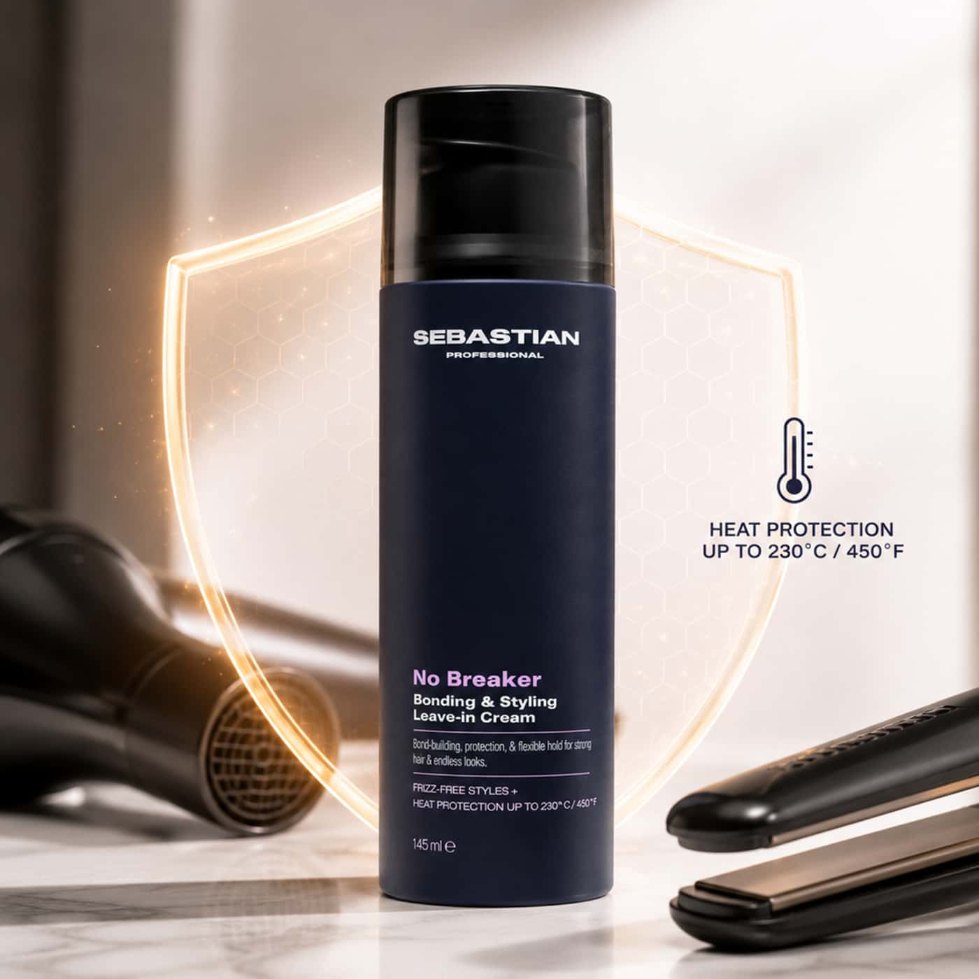 Sebastian Professional No Breaker Bonding & Styling Leave-In Cream 145 ml for heat protection and frizz control